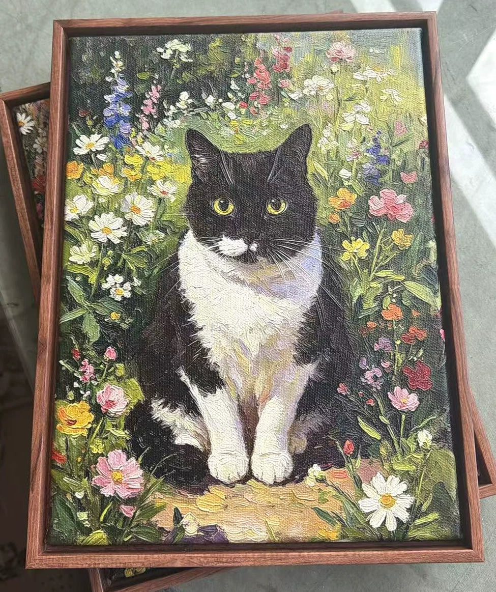 Custom 3D Textured Pet Canvas Art — Hand-Painted Portrait